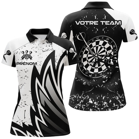 Polo Fléchettes Personnalisé – Style Tribal & Cible Brisée - Polo Femme