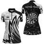 Polo Fléchettes Personnalisé – Style Tribal & Cible Brisée - Polo Zippé Femme