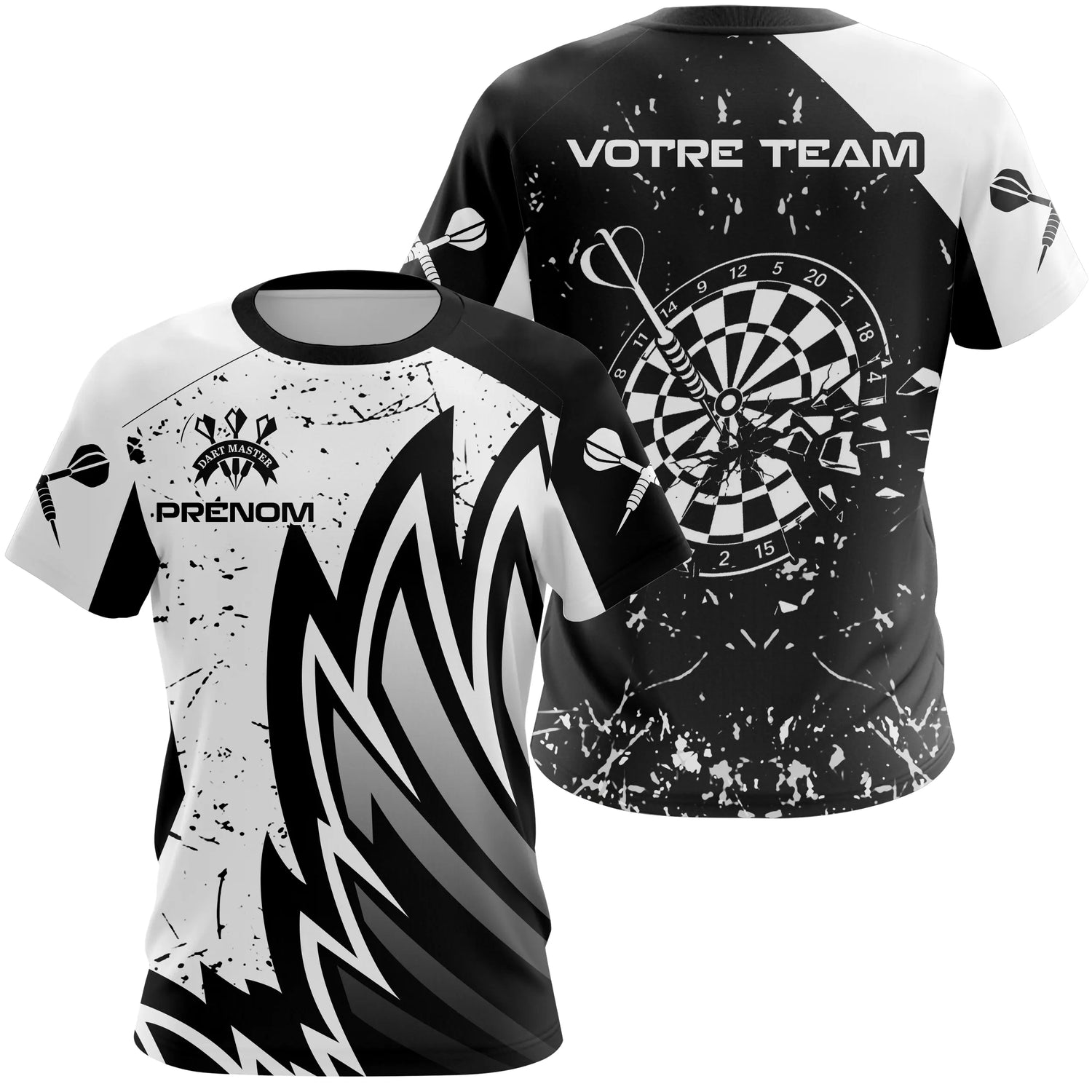 Polo Fléchettes Personnalisé – Style Tribal & Cible Brisée - T-Shirt Femme
