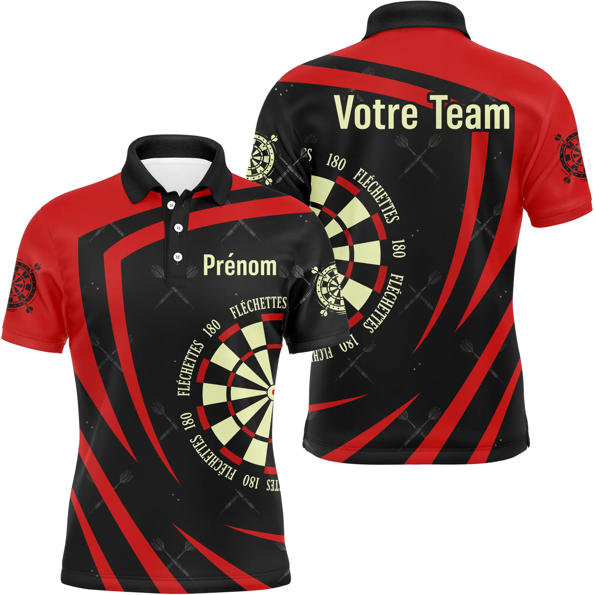 Polo Fléchettes Personnalisé – Style Élégant Dynamique - Polo Homme
