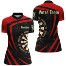 Polo Fléchettes Personnalisé – Style Élégant Dynamique - Polo Zippé Femme