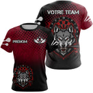 Polo Fléchettes Personnalisé – Tête de Loup Agressive - T-Shirt Femme