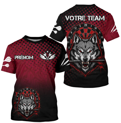 Polo Fléchettes Personnalisé – Tête de Loup Agressive - T-Shirt Homme