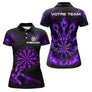 Polo Fléchettes Personnalisé – Violette Flammes Prénom - Polo Femme