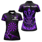 Polo Fléchettes Personnalisé – Violette Flammes Prénom - Polo Femme