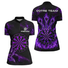 Polo Fléchettes Personnalisé – Violette Flammes Prénom - Polo Zippé Femme