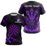 Polo Fléchettes Personnalisé – Violette Flammes Prénom - T-Shirt Femme