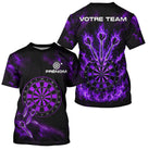 Polo Fléchettes Personnalisé – Violette Flammes Prénom - T-Shirt Homme