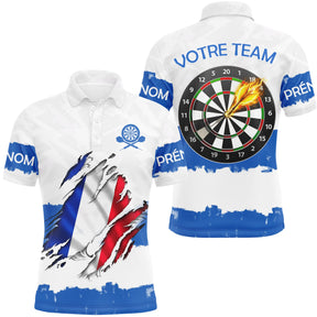 Polo Fléchettes Personnalisé – Équipe Drapeau Français - Polo Homme