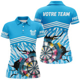 Polo Fléchettes Personnalisable - Motif Cible Fissuré - Polo Femme