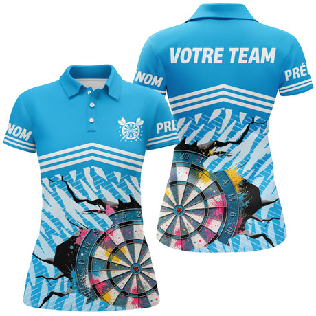 Polo Fléchettes Personnalisable - Motif Cible Fissuré - Polo Femme