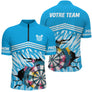 Polo Fléchettes Personnalisable - Motif Cible Fissuré - Polo Zippé Homme