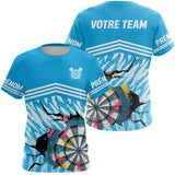 Polo Fléchettes Personnalisable - Motif Cible Fissuré - T-Shirt Femme