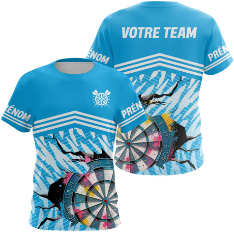 Polo Fléchettes Personnalisable - Motif Cible Fissuré - T-Shirt Femme