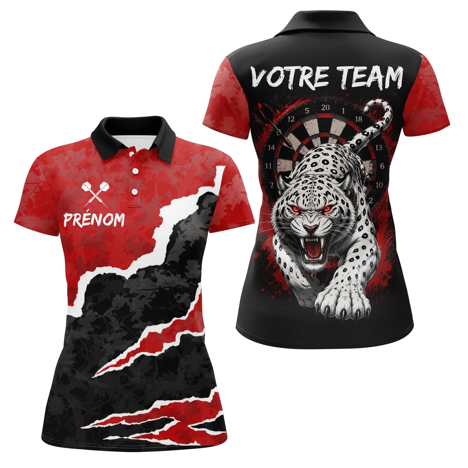 Polo Fléchettes Personnalisable - Sportif Animal Sauvage - Polo Femme