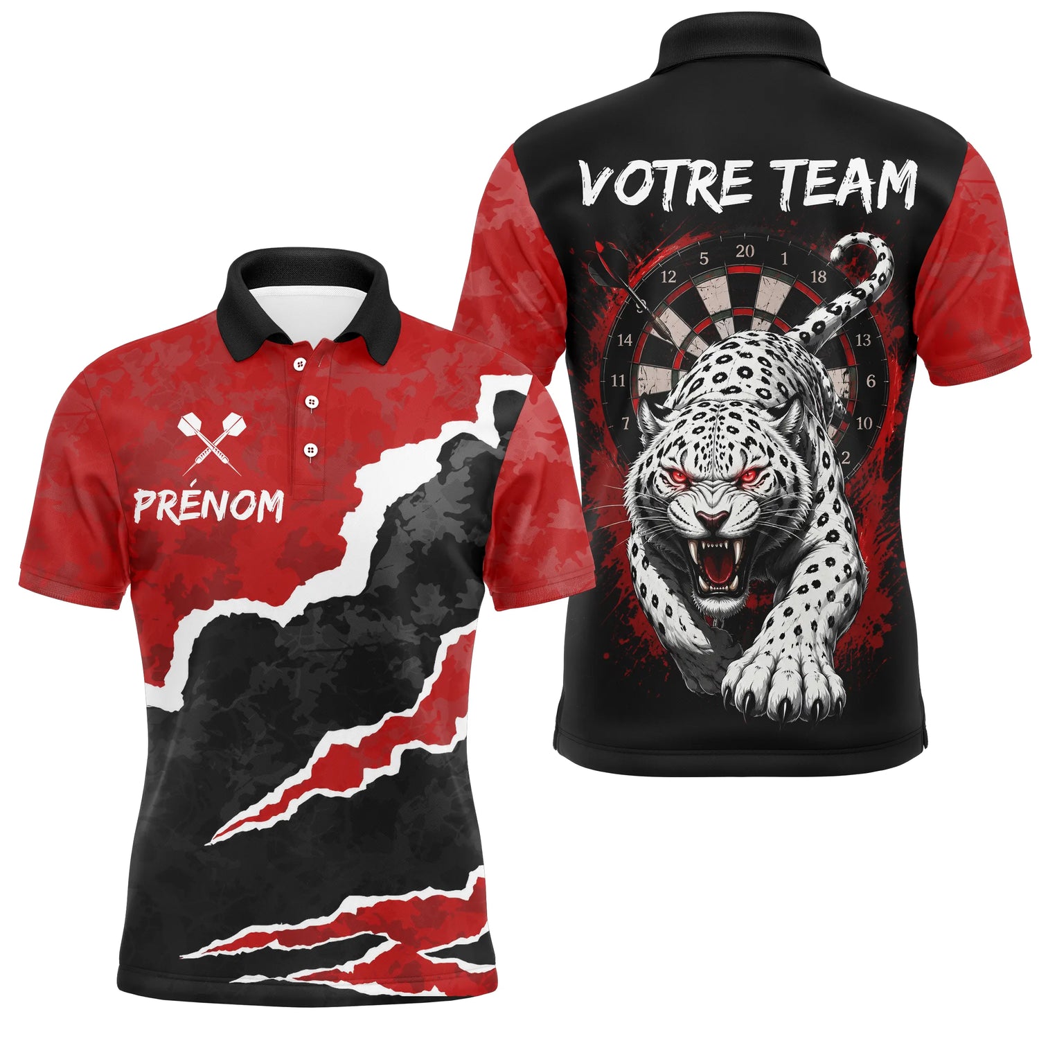Polo Fléchettes Personnalisable - Sportif Animal Sauvage - Polo Homme