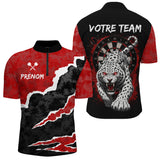 Polo Fléchettes Personnalisable - Sportif Animal Sauvage - Polo Zippé Homme