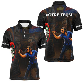 Polo Fléchettes Personnalisable - Style Bar Français - Polo Homme