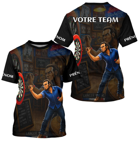 Polo Fléchettes Personnalisable - Style Bar Français - T-Shirt Homme
