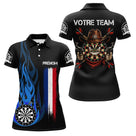 Polo Fléchettes Prénom d'Équipe - Flamme Drapeau France - Polo Femme