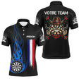 Polo Fléchettes Prénom d'Équipe - Flamme Drapeau France - Polo Homme