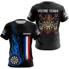 Polo Fléchettes Prénom d'Équipe - Flamme Drapeau France - T-shirt Femme