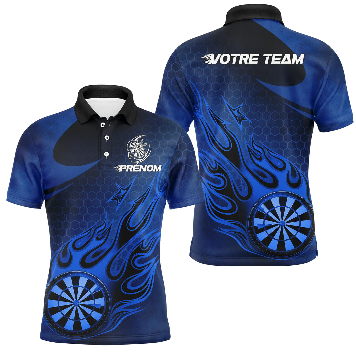 Polo Fléchettes Premium - Bleu Marine Design Sportif - Polo Homme