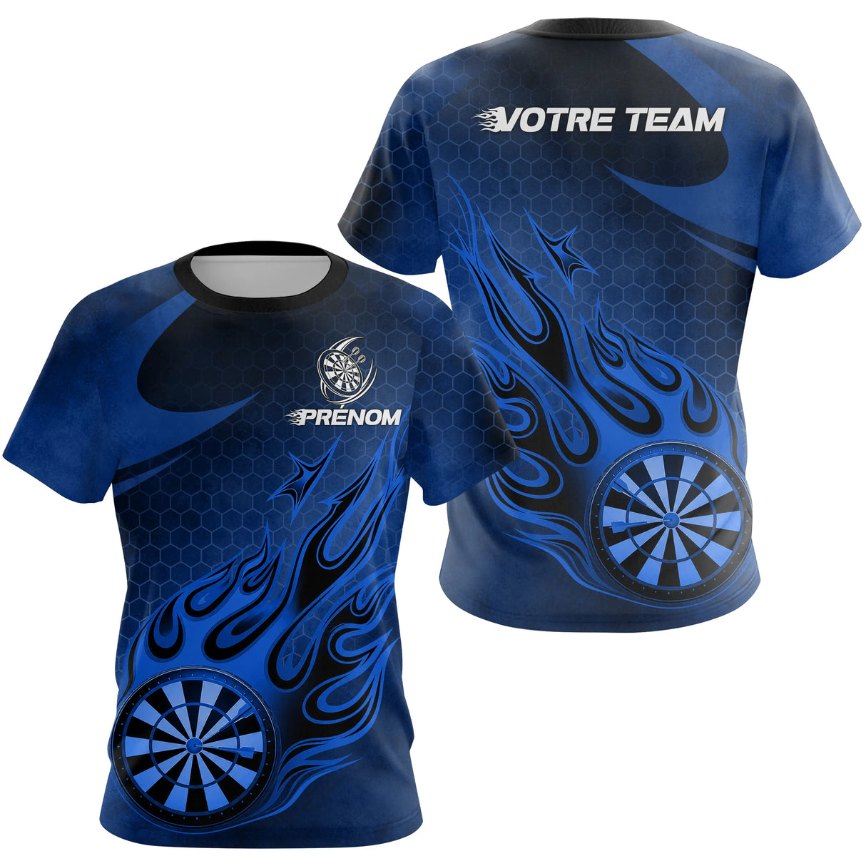 Polo Fléchettes Premium - Bleu Marine Design Sportif - T-Shirt Femme