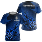 Polo Fléchettes Premium - Bleu Marine Design Sportif - T-Shirt Femme