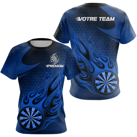 Polo Fléchettes Premium - Bleu Marine Design Sportif - T-Shirt Femme