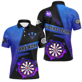 Polo Fléchettes Premium - Design Bleu Électrique - Polo Homme