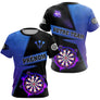 Polo Fléchettes Premium - Design Bleu Électrique - T-Shirt Femme