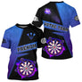 Polo Fléchettes Premium - Design Bleu Électrique - T-Shirt Homme