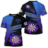Polo Fléchettes Premium - Design Bleu Électrique - T-Shirt Homme
