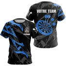 Polo Fléchettes Premium - Noir Bleu Style Compétition - T-Shirt Femme