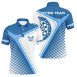 Polo Fléchettes Premium Bleu Sport – Personnalisé Complète - Polo Homme