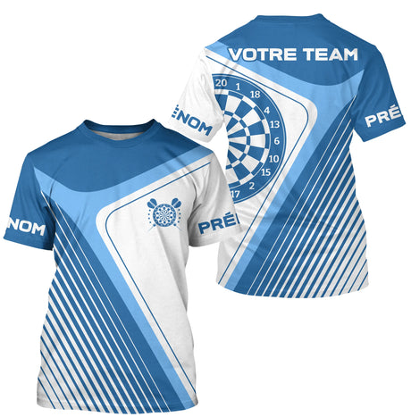 Polo Fléchettes Premium Bleu Sport – Personnalisé Complète - T-Shirt Homme