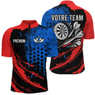Polo Fléchettes Premium – Design Dynamique Rouge - Polo Zippé Homme