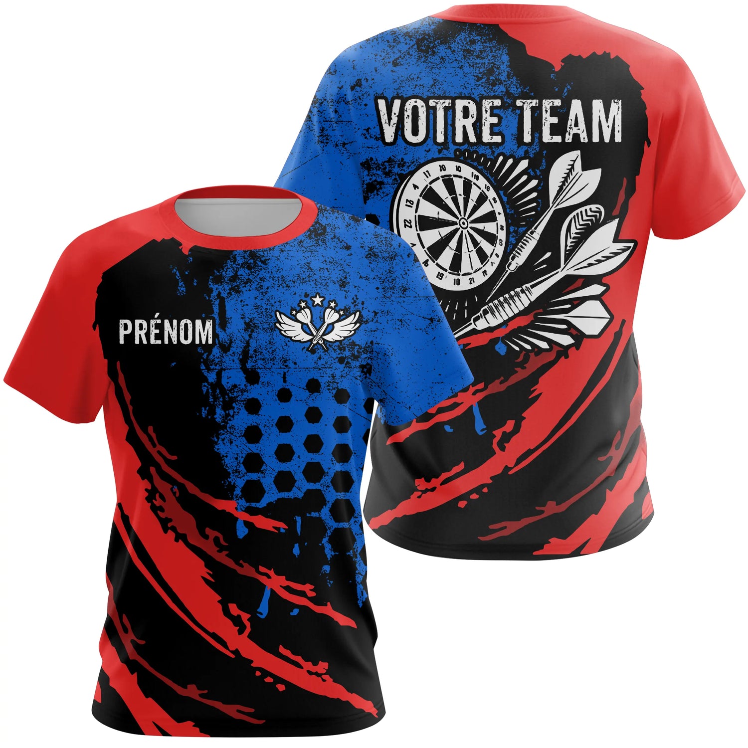 Polo Fléchettes Premium – Design Dynamique Rouge - T-Shirt Femme