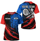 Polo Fléchettes Premium – Design Dynamique Rouge - T-Shirt Homme