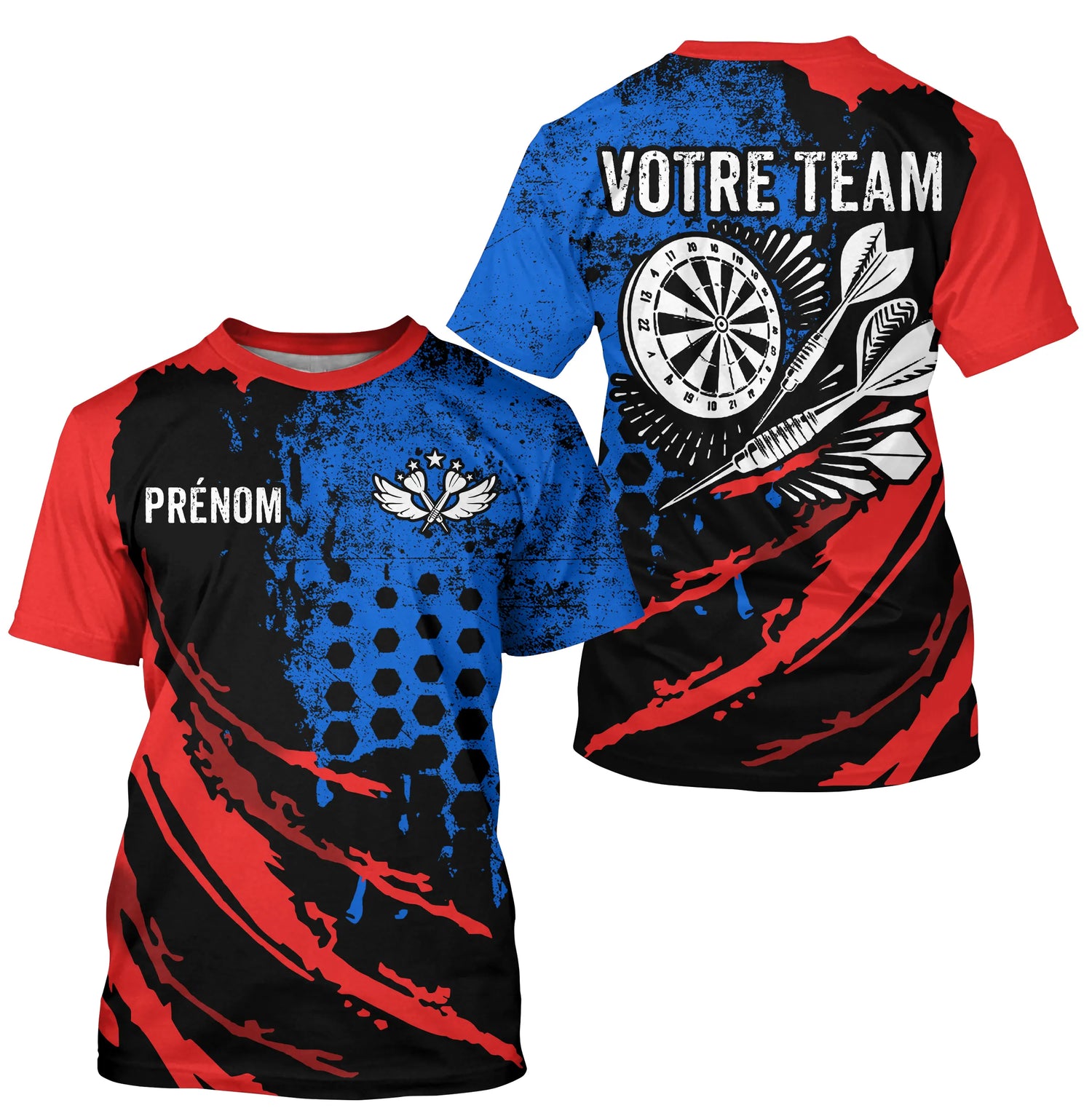 Polo Fléchettes Premium – Design Dynamique Rouge - T-Shirt Homme