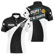 Polo Fléchettes Premium Noir & Blanc – Style Sport Humoristique - Polo Homme