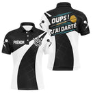 Polo Fléchettes Premium Noir & Blanc – Style Sport Humoristique - Polo Homme