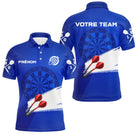 Polo Fléchettes Professionnel Personnalisé - Style Compétition Bleu - Polo Homme