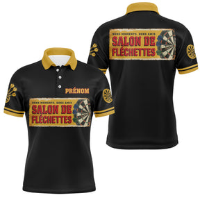 Polo Fléchettes Rétro Personnalisé - Style Vintage Bons Amis - Polo Homme