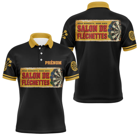 Polo Fléchettes Rétro Personnalisé - Style Vintage Bons Amis - Polo Homme