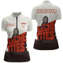 Polo Fléchettes Rouge Blanc - Style Graphisme 3D Personnalisé - Polo Zippé Femme
