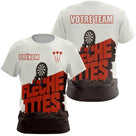 Polo Fléchettes Rouge Blanc - Style Graphisme 3D Personnalisé - T-Shirt Femme
