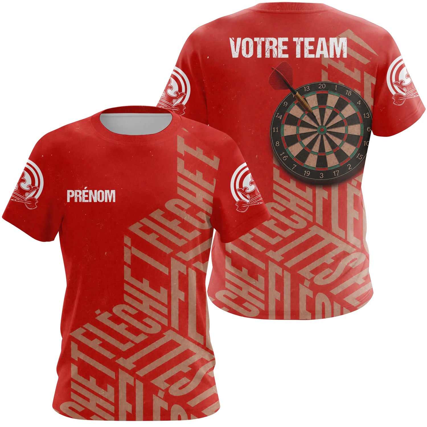 Polo Fléchettes Rouge Cible - Design Classique Personnalisé - T-Shirt Femme