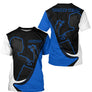 Polo Fléchettes Silhouette Joueur - Bleu & Noir Personnalisé - T-Shirt Homme